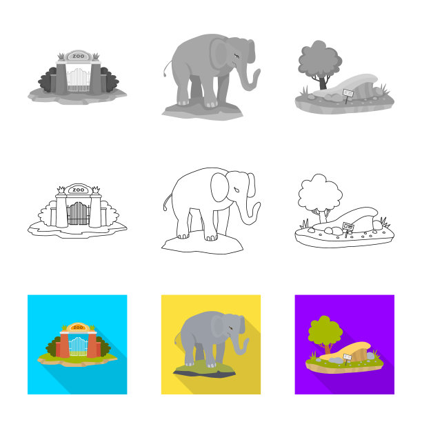 孤立对象的性质和乐趣符号集图片下载