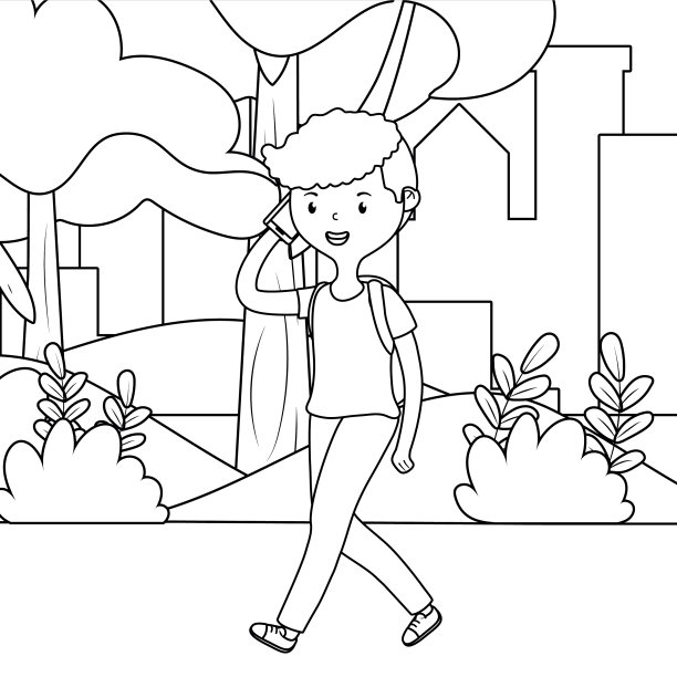 公园设计中的卡通人物图片下载