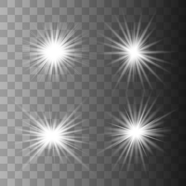 设置白色明亮美丽的星星图片下载