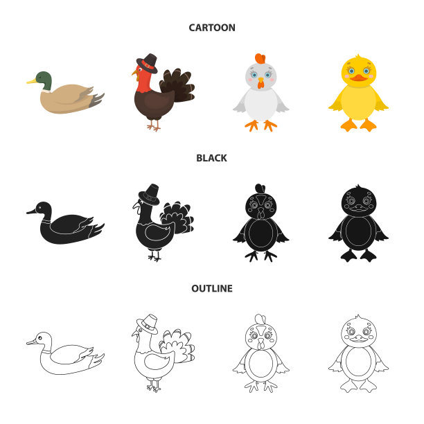 有趣的家禽标志图片下载