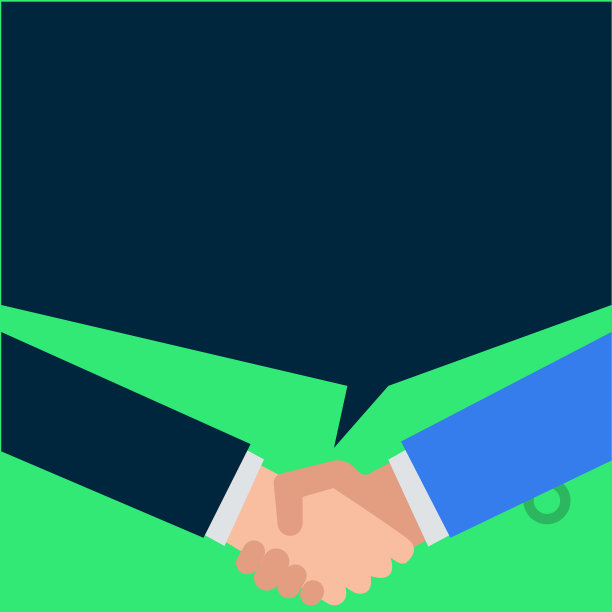 两个人握手，有一个严重的图片下载