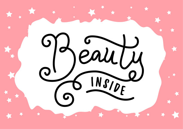 里面用星星印着美丽的粉红色字母图片下载