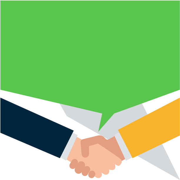 两个人握手，有一个严重的图片下载