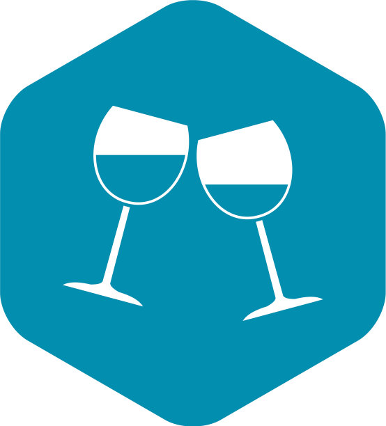 两个酒杯图标简单的风格图片下载