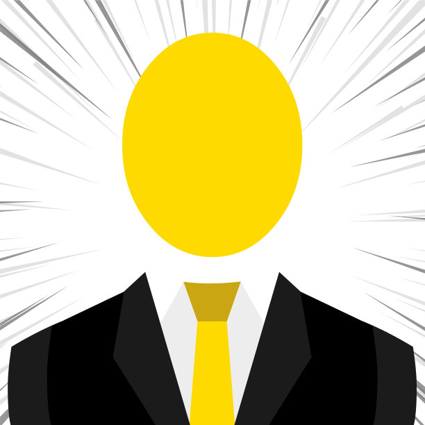 象征性的画着西装革履的男人图片下载