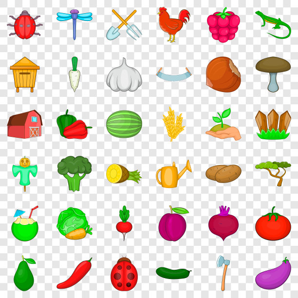 秋季图标设置卡通风格图片下载