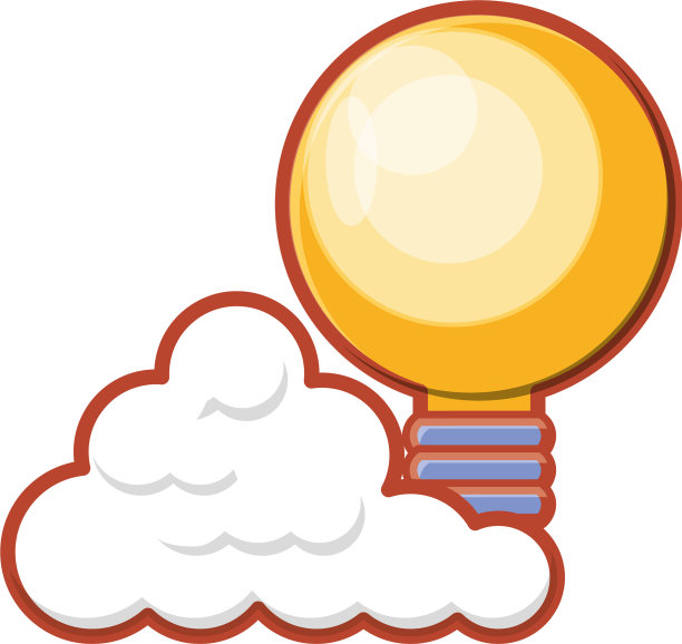 具有灯泡的云计算服务器图片下载