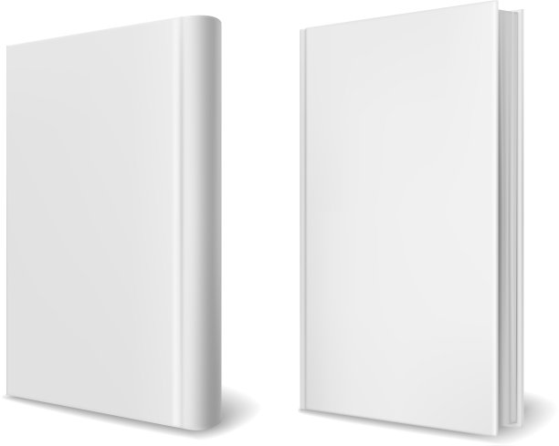 真实的书封面模型空白色图片下载