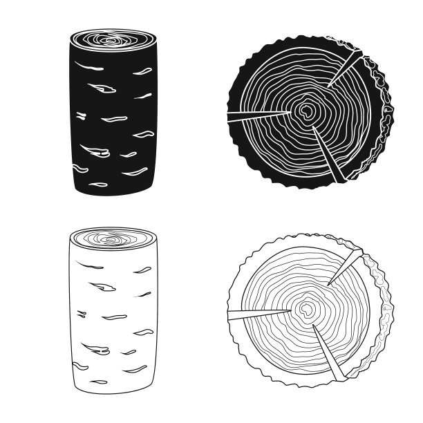 孤立的对象树和原始的图标集树图片下载