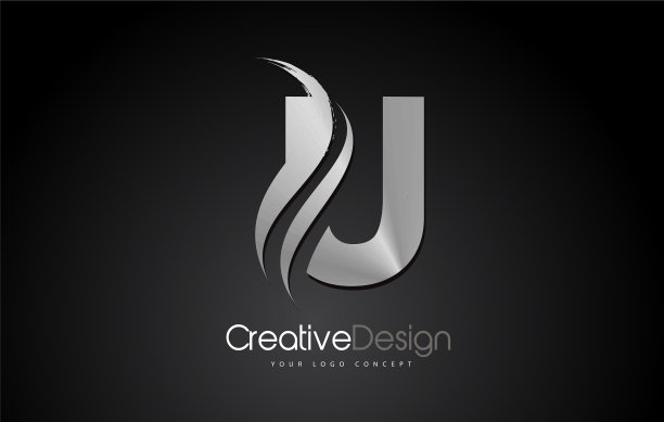 银色金属字母标识刷漆设计图片下载