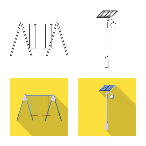 设计城市和街道的图标集图片下载