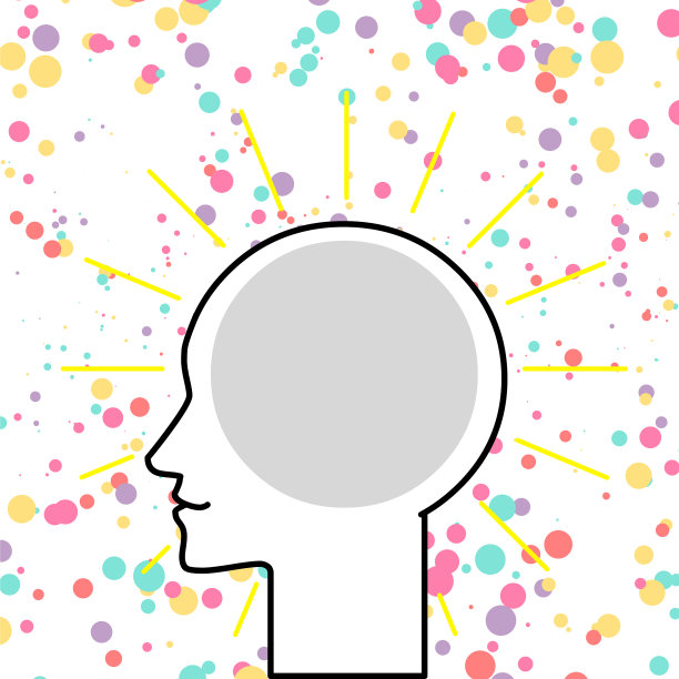 侧面视图人的头部包围光图片下载