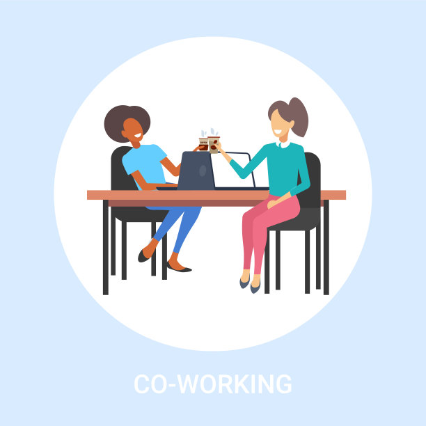 两个商业女性同事在讨论图片下载