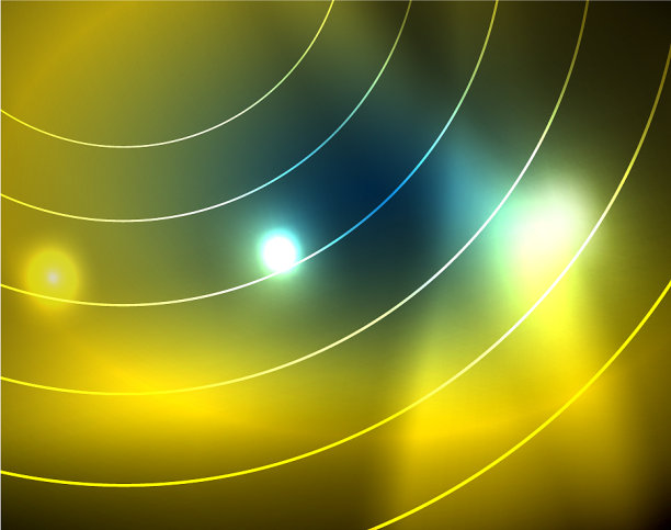 蓝色氖圆抽象出圆线图片下载