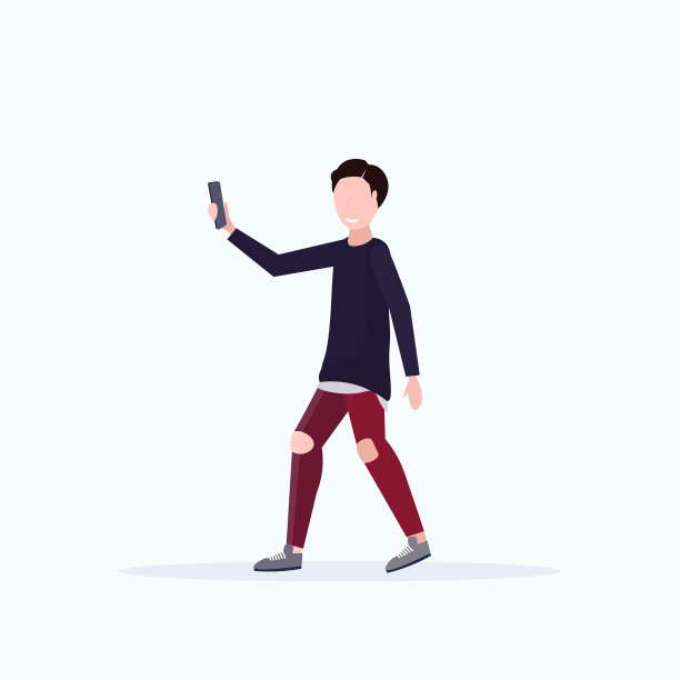 男子用智能手机自拍图片下载