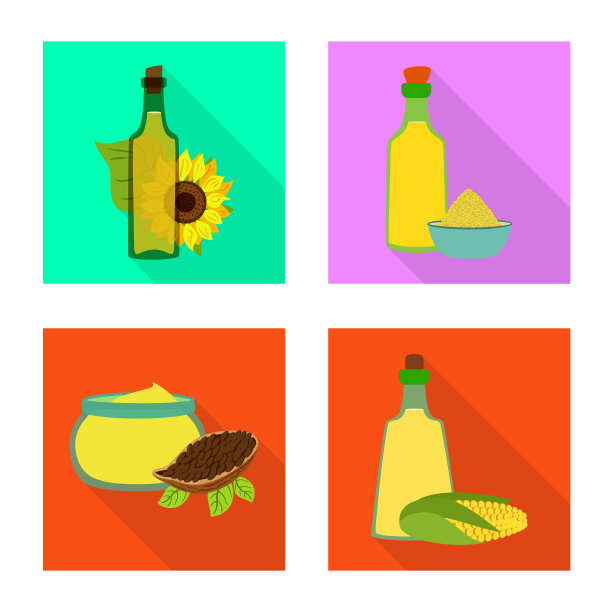 设计瓶子和玻璃的图标集图片下载