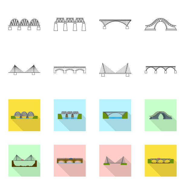 孤立的对象连接和设计符号图片下载