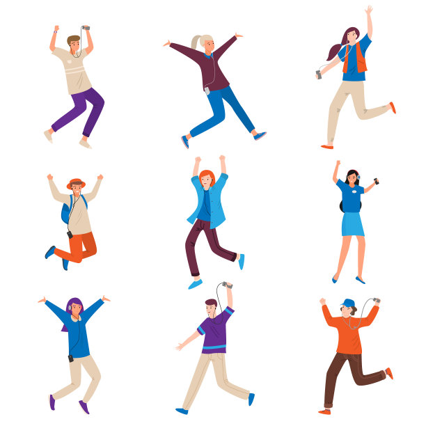 用现代音乐给跳舞的年轻人伴奏图片下载