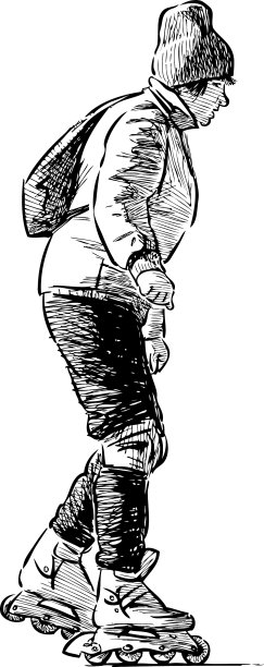 穿着旱冰鞋的女人图片下载