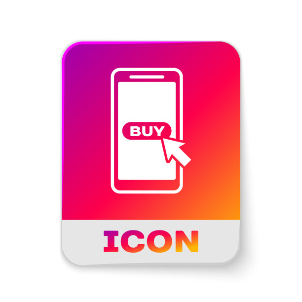 白色手机和购物车图标图片下载