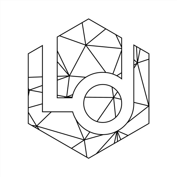 Ld几何三角形区块链字体图片下载