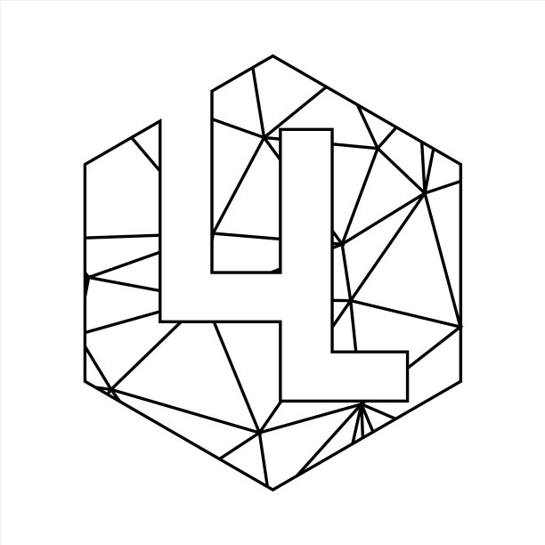 几何三角形区块链字体图片下载