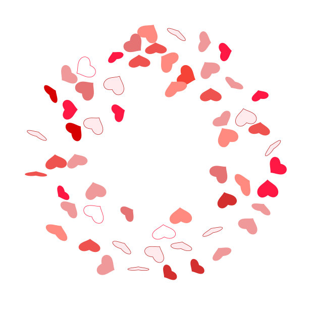 心形五彩纸屑美丽地落在背景上图片下载