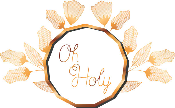 金色镶花的婚礼请柬图片下载