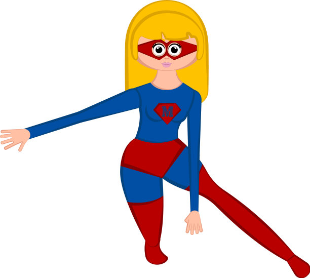 孤立的超级妈妈角色和服装图片下载