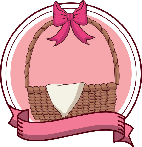 复活节彩蛋空篮子图片下载