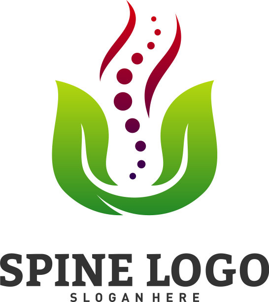 自然脊椎标志设计理念脊椎按摩图片下载