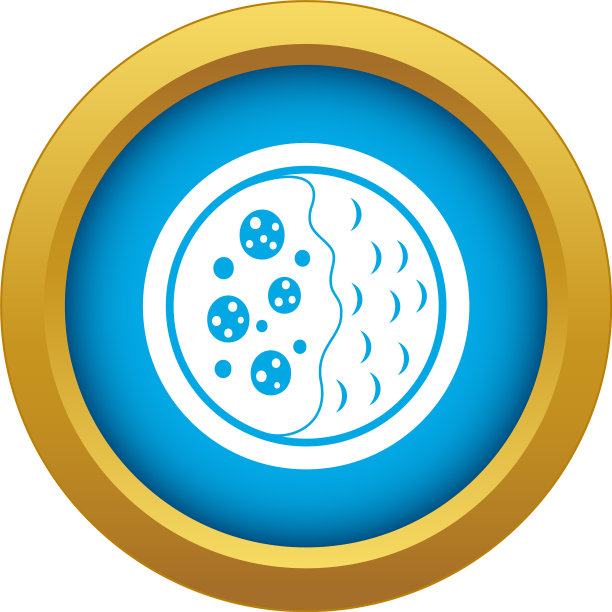 亚洲汤图标蓝色孤立图片下载