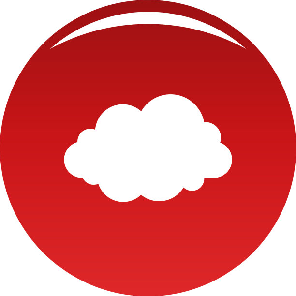 波浪云图标红色图片下载