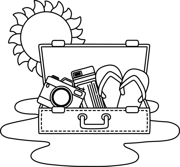 旅游旅游夏季旅游的黑白图片下载