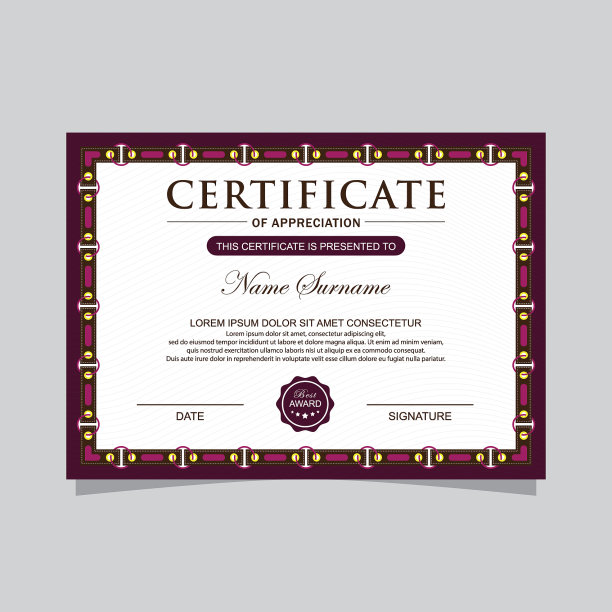 现代证书模板与曼荼罗图片下载