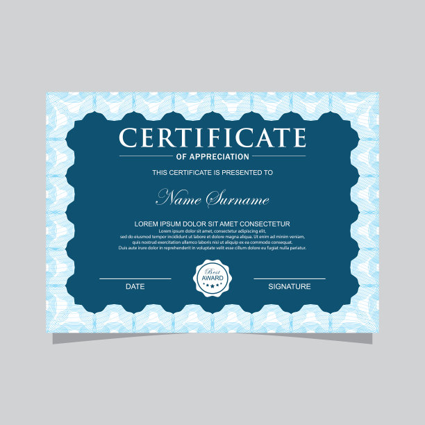 现代证书模板与曼荼罗图片下载