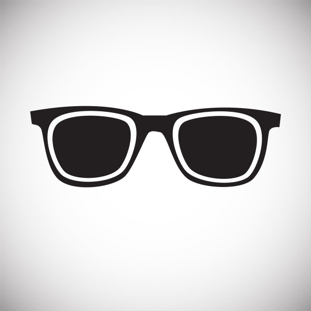 时尚的眼镜上的白色背景图片下载