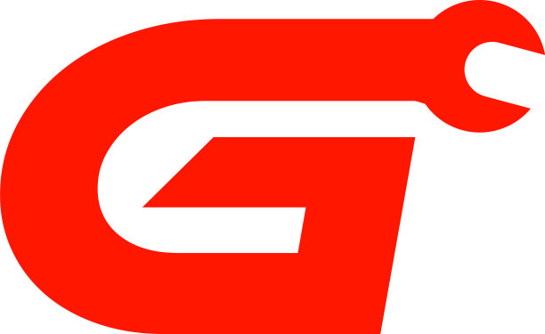 字母g带扳手标志的工业修理工具图片下载