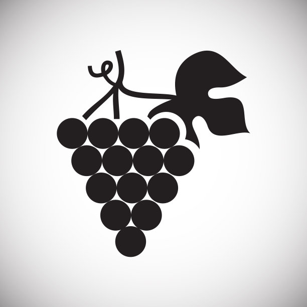 白色背景上的葡萄图片下载