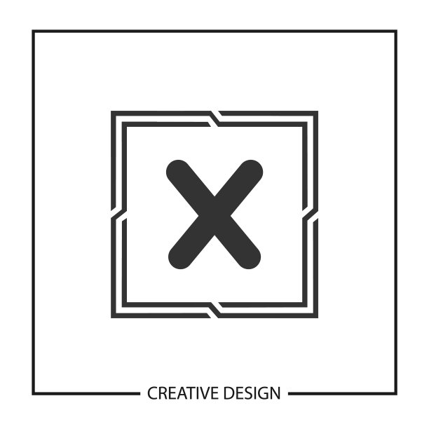 字母X logo模板设计图片下载