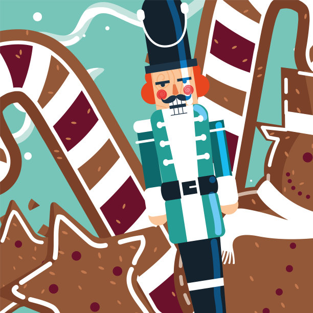 圣诞节胡桃夹子设计图片下载