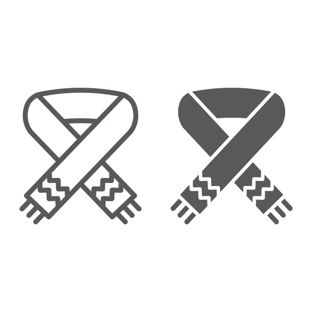 围巾线条和符号服装和冬天图片下载