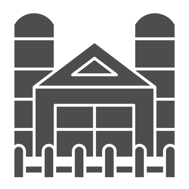 工厂固体图标农场图片下载