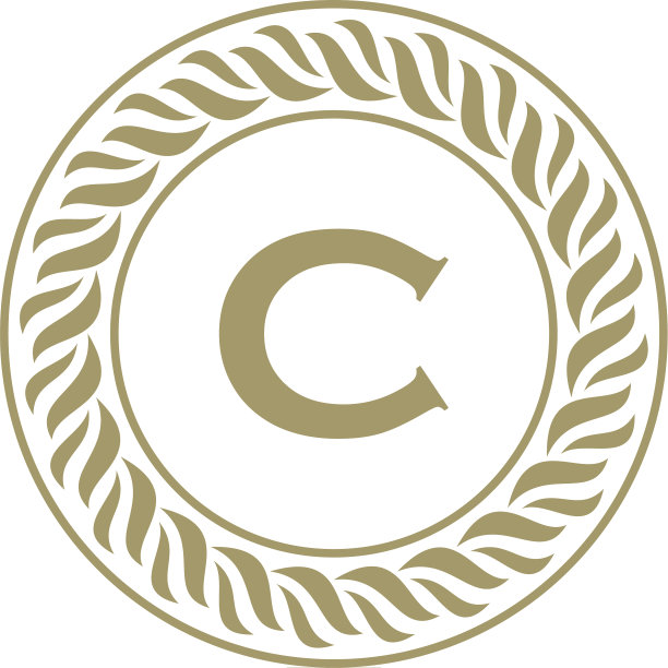 圆形C字母优雅logo模板图片下载