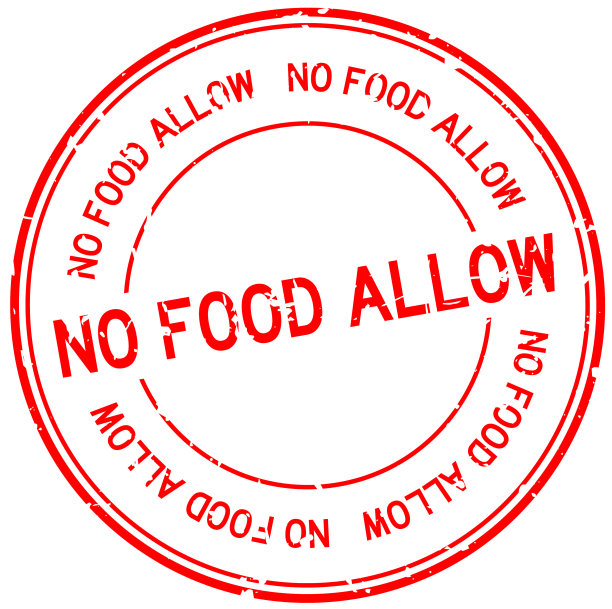 垃圾红色不允许食物字圆形橡胶密封图片下载