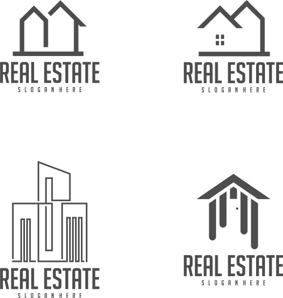 建筑理念logo模板：现代城市图片下载