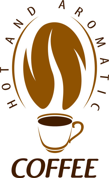 白色的咖啡标志图片下载