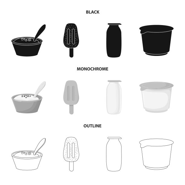 隔离对象有机和乳糖标志集图片下载