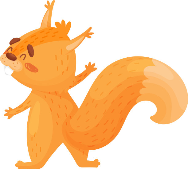 可爱的小红松鼠正在拥抱图片下载