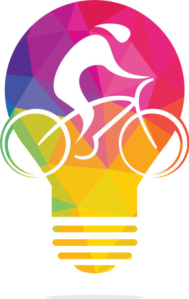 创意自行车比赛创意标志设计图片下载